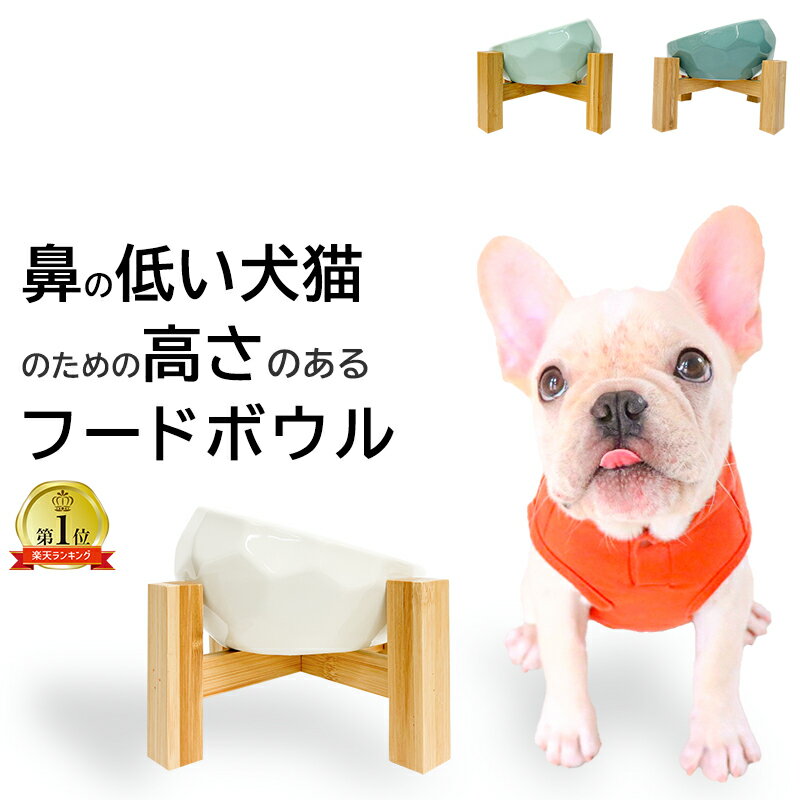 【 18日限定 最大P5倍 】 ダイヤモンドフードボウル 脚付 傾斜 フードボウル 陶器 食器 犬 猫 こぼれにくい ペット 高さ スタンド おしゃれ 食べやすい 高さがある えさ餌皿 ペットボウル 小型犬 中型犬 フレンチブルドッグ パグ エサ入れ 餌台 餌入れ 水飲み えさ皿