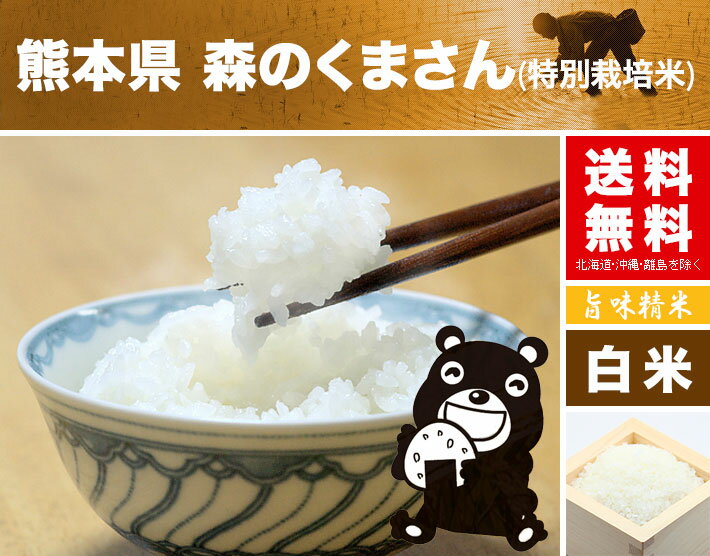 森のくまさん 10kg 特別栽培米 送料無料 熊本県 令和3年産(米/白米 5kg×2) [お米 の ギフト 内祝い お祝い お返し に 熨斗(のし)名入れ 可]