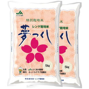 福岡県 夢つくし 10kg 送料無料 令和5年 特別栽培米 減農薬 米 お米 5kg×2 白米 10キロ