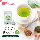 まるごとさんかく茶 ポット用 40個入　( 抹茶入り玄米茶 抹茶入玄米茶 緑茶 抹茶 静岡茶 深蒸し茶 水出し ギフト ご挨拶 来客用 ティーバッグ ) ティーライフ