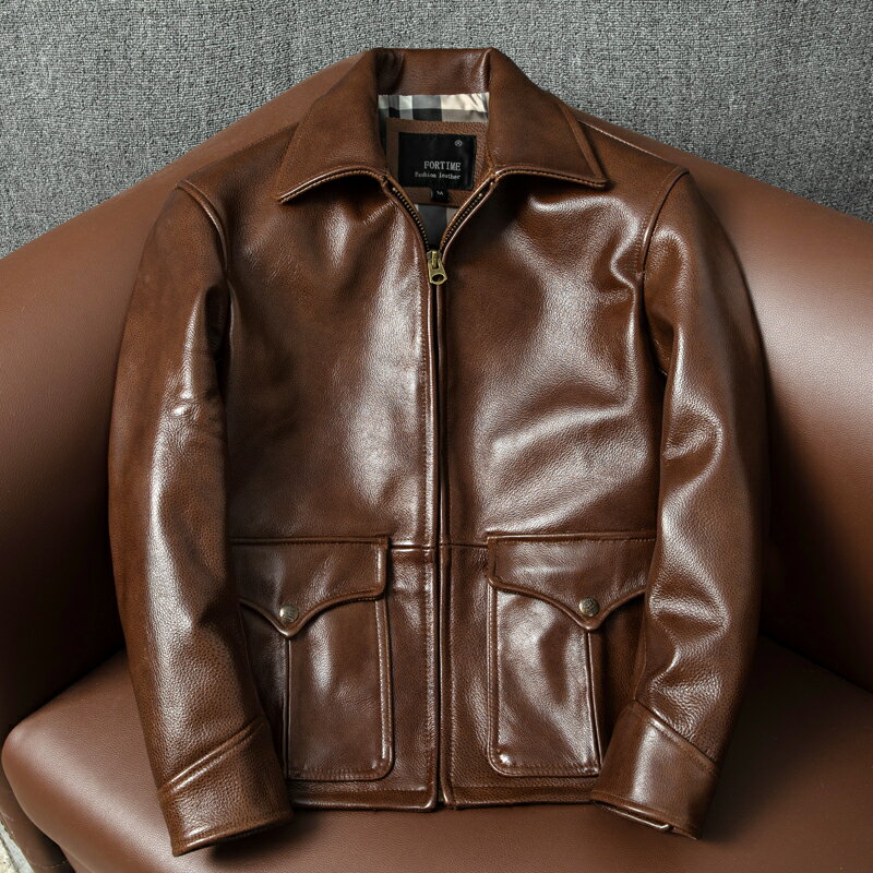 Riders Jacket - 上品　 アメカジ レザージャケット 本革 牛革　高級　ライダースジャケット 　革ジャン S～5XL　秋冬