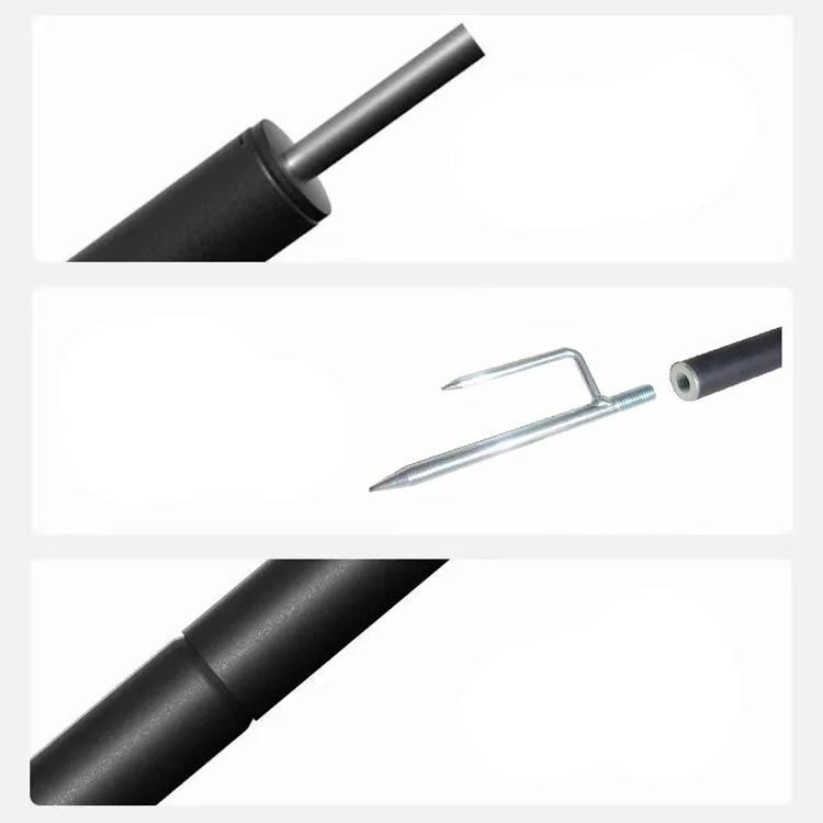 スチール製テントポール 2本セット ポール タープテント 240cm メインポール 分割...