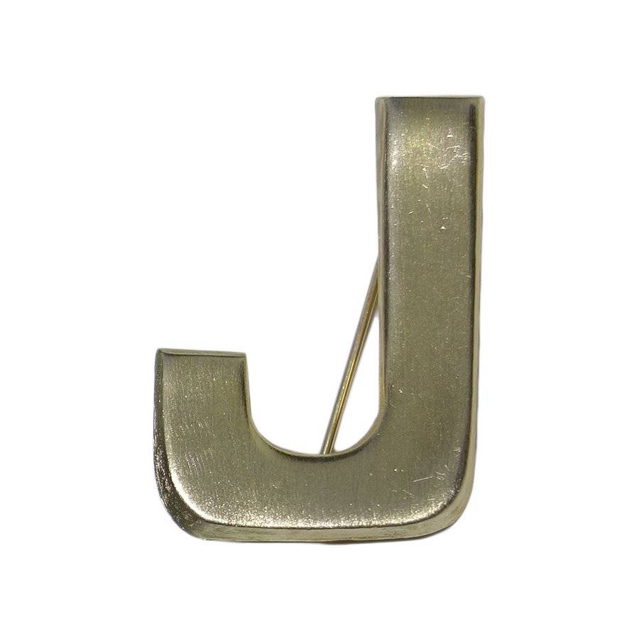 【中古】文字 J ブローチ 金色 アルファベット 英語 ピンバッジ ピンバッチ アクセサリー イニシャル アメリカ 輸入雑貨