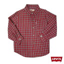 【中古】リーバイス Levi's チェック柄シャツ ウエスタンシャツ キッズサイズ110cm位 古着 子供服 【異国屋】