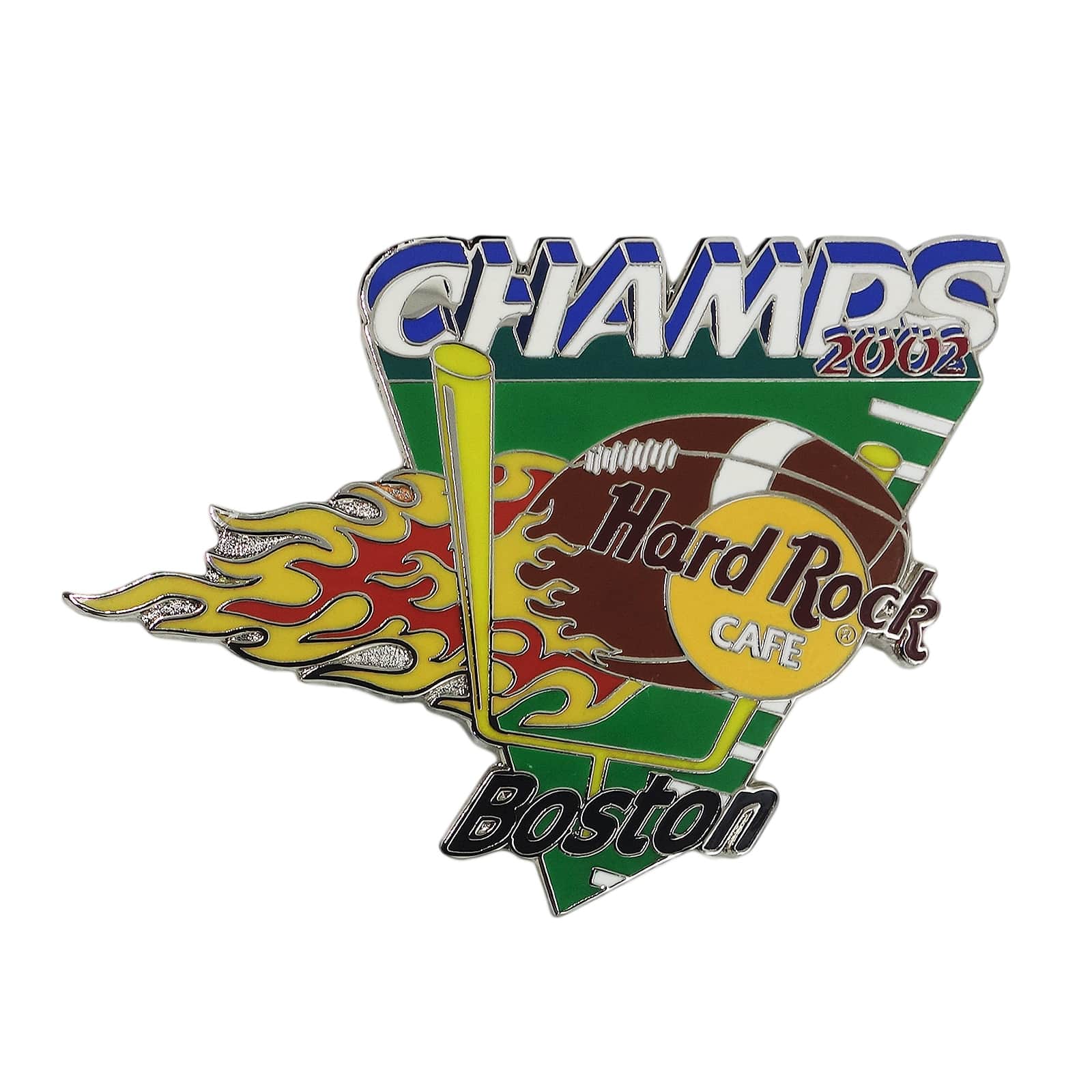 アメリカから入荷しました。 Hard Rock CAFE ( ハードロック・カフェ )の、ピンズ。 BOSTON ( ボストン )。 LIMITED EDITION ( 限定 )。 ゴムの留め具付き。 -フットボール,ピンバッジ,ラペルピン,お洒落- 縦　約3.6cm 横　約5.2cm ＞＞　ピンズを探す。 ＞＞　ブローチを探す。 ＞＞　キーホルダーを探す。