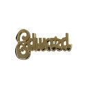 【中古】Edward ピンズ ネーム ピンバッジ 金色 ピンバッチ 留め具付き アメリカ輸入雑貨 ラペルピン