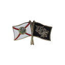【中古】フロリダ州旗 × セントラルフロリダ大学 フラッグ ピンバッジ ピンバッチ 留め具付き アメリカ輸入雑貨 スクール ラペルピン