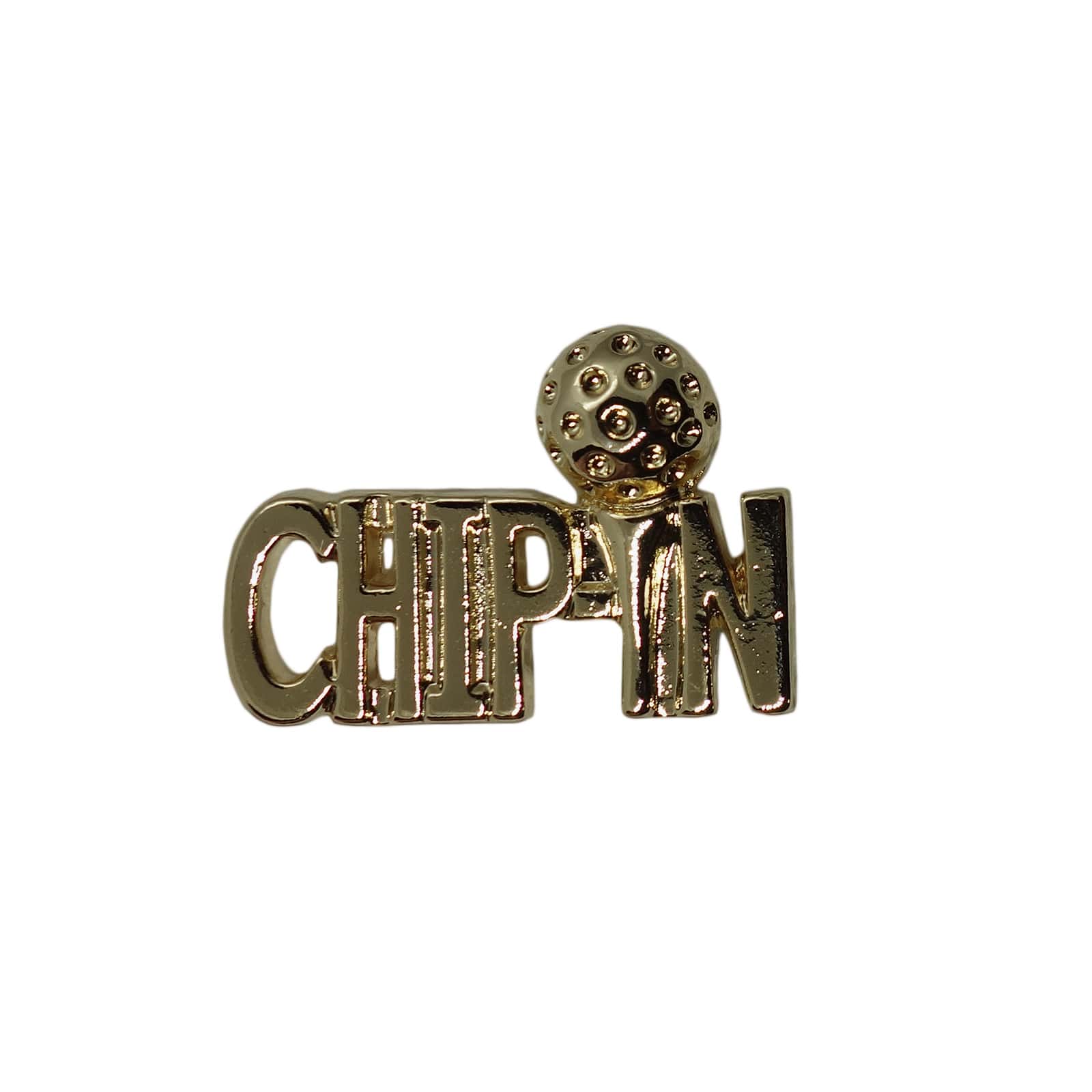 【中古】CHIP IN ゴルフ ピンズ ピンバッジ 金色 ピンバッチ アメリカ 輸入雑貨
