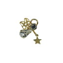 【中古】星を持った天使 ピンズ ラインストーン エンジェル ピンバッチ ピンバッジ アメリカ 輸入雑貨