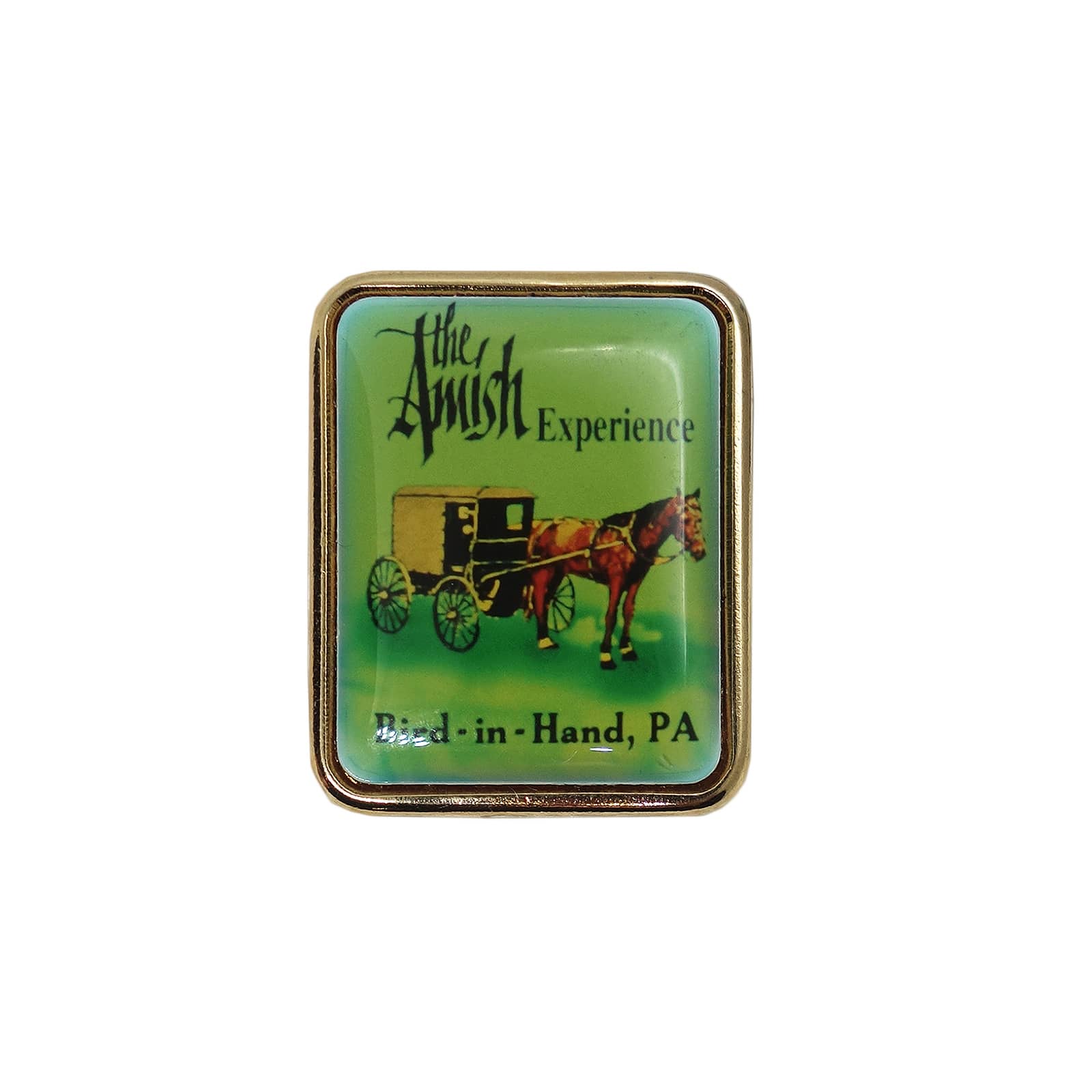 アメリカから入荷しました、ピンズ。 アメリカ合衆国ペンシルベニア州にあるBirdinHand、The Amish Experience アーミッシュ エクスペリエンス ツアー。 made in New Zealand 留め具付き。 -ピンバッジお洒落- 縦　約2.5cm 横　約2.0cm ＞＞　ピンズを探す。 ＞＞　ブローチを探す。 ＞＞　キーホルダーを探す。