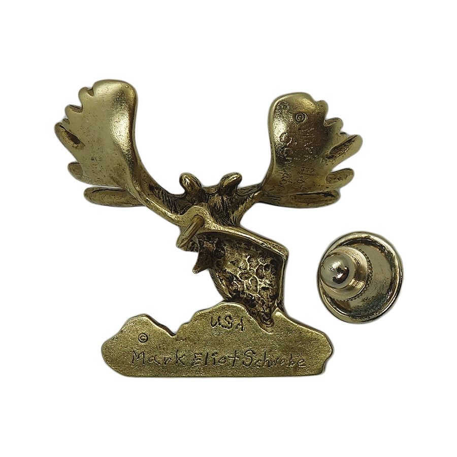 異国屋の【中古】Mark Eliot Schwabe ヘラジカ ピンズ ピンバッジ ピンバッチ Vermont 立体型 アクセサリー アメリカ｜アングル2