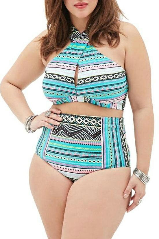 【送料無料】【訳アリ】トライバル tribal 2Way ハイウェスト High Waistビキニ bikini セパレート separate 水着 swimwear プラスサイズ Plus Size 大きいサイズ Big Size レディース Ladies