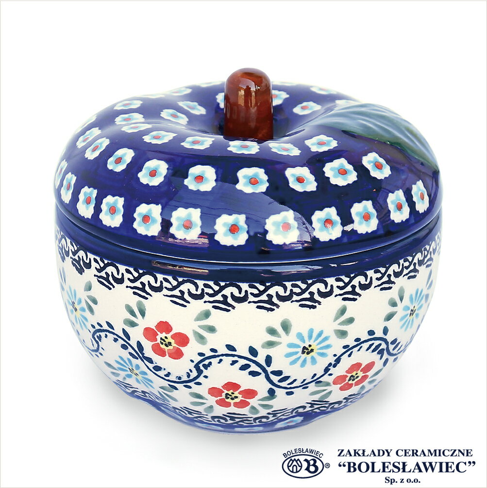 [Zaklady Ceramiczne Boleslawiec/ザクワディ ボレスワヴィエツ陶器]リンゴのポット12.5cm-1145 ポーリッシュポタリー ポーランド陶器