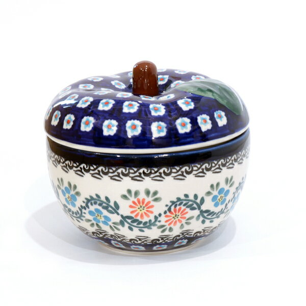 Zaklady Ceramiczne Boleslawiec/ザクワディ ボレスワヴィエツ陶器 (蒸気穴あり)リンゴのポット12.5cm-1145 ポーリッシュポタリー ポーランド陶器