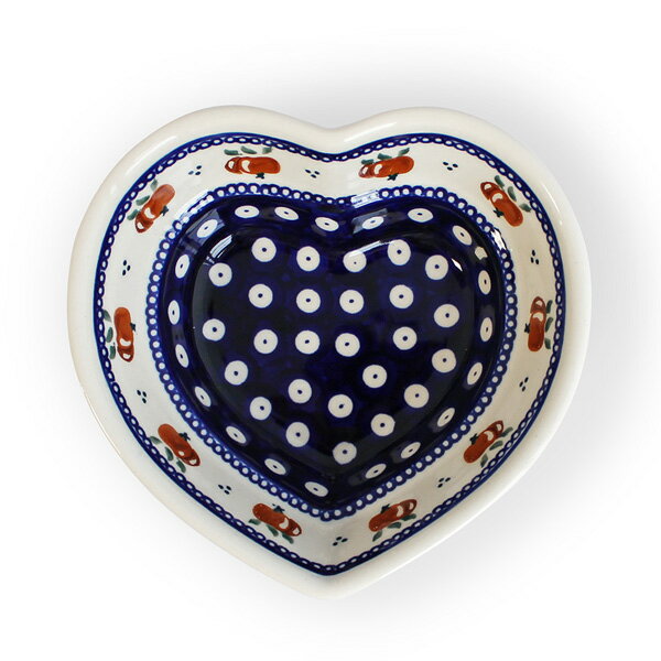 [Zaklady Ceramiczne Boleslawiec/ザクワディ ボレスワヴィエツ陶器]ハート型のボウル-479 ポーリッシュポタリー ポーランド陶器