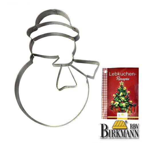 【BIRKMANN/ビルクマン】クッキー型（雪だるま、スノーマン型（特大）・15.5×11cm）