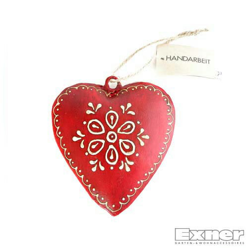 【Exner】オーナメント（ハートA、赤）【ツリーオーナメント】