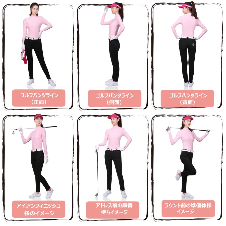 HONORGOLFゴルフパンツレディースブランド春春夏ストレッチズボン速乾小さい大きいサイズゴルフティ5本付
