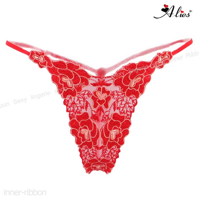 セクシーランジェリー セクシーショーツ レッド フラワー 花 レース Tバック Gストリング ショーツ Alies★セクシー下着 セクシー ランジェリー 通販 sexy lingerie SEXY レディース インナー 透ける シースルー 可愛い キュート ラブリー 大人スウィート 9号 フリーサイズ