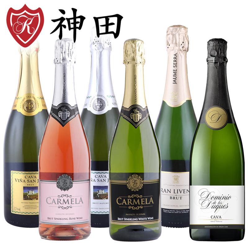 スパークリング ワイン 6本 セット 送料無料 スペイン カバ カヴァ CAVA 辛口 泡 スパークリングワインのサムネイル