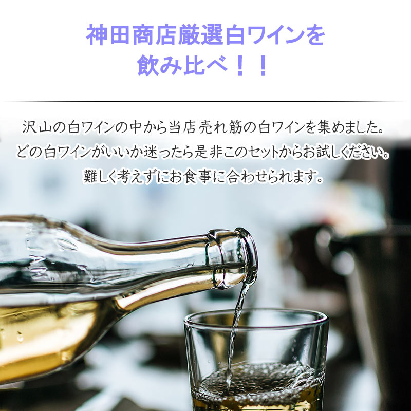 神田商店おすすめ 白ワイン 6本セット 送料無料 敬老の日