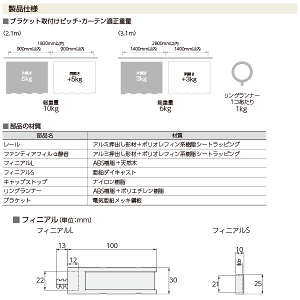 タチカワブラインド装飾カーテンレールガレア