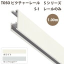 トーソー ピクチャーレール S-1 レールのみ 1.00m ホワイト マッドシルバー どちらか1本