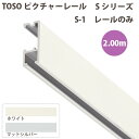 トーソー ピクチャーレール S-1 レールのみ 2.00m ホワイト マッドシルバー どちらか1本