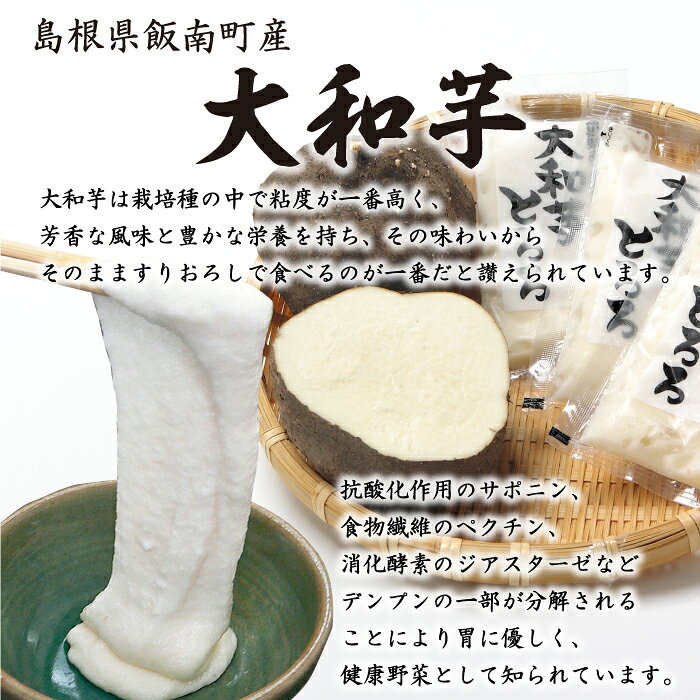 奥出雲そば処 一福の大和芋とろろ やまと芋【50g×2袋セット】ヤマトイモ 山芋 山の芋 山掛けそば 濃厚ねばり 島根 飯南町産【送料別】【クール便】【39ライン対象外】｜アングル2