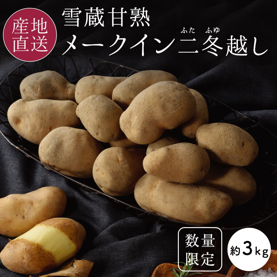 北海道 越冬 メークイン 超熟成 二冬越し(ふたふゆごし) 約3kg 北海道 十勝 帯広 とかち井上農場 雪蔵甘熟メークイン 越冬 じゃがいも 熟成 メークイーン 秋 野菜 ギフト 【送料無料】
