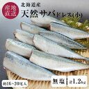 訳あり 北海道産 天然サバ 1.2kg 小サバ 無塩 無添加 冷凍ドレス パック 1パック600g×2 計1.2kg1尾18cm前後 約16〜20尾入 一尾ずつ...