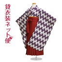 【袴 卒園式 女の子】 ★お着付けラクラク!★ 紫色/矢絣 NT-201 七五三 結婚式 着物 レンタル 7歳 5歳 年中 年少〔女児 袴レンタル〕〔子供はかま〕【7歳: 5才 7才 七五三レンタル 卒園式 入学式 結婚式 貸衣装】【往復送料無料】 【レンタル】(4)