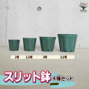 【送料無料】スリット鉢 2号・2.5号・3号・3.5号 4種【資材 ／お買い得セット】鉢 植木鉢 鉢植え スリット 鉢底石不要 排水性 水はけ 通気性 プランター 野菜 花