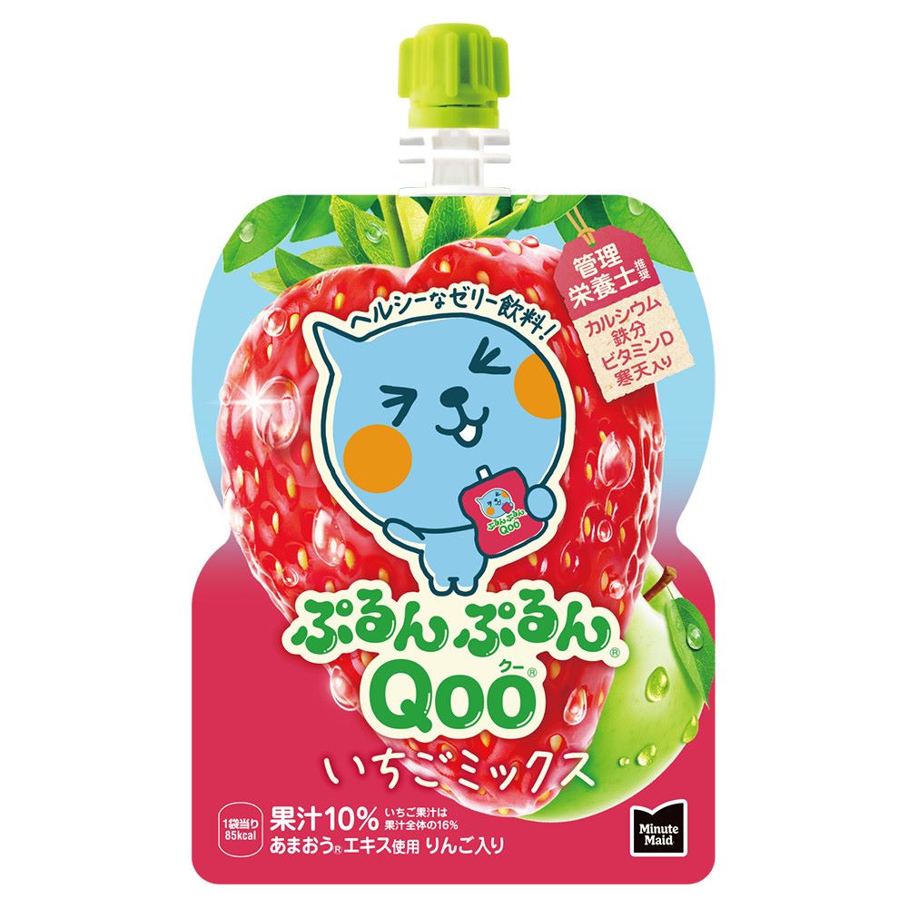 コカ・コーラ ミニッツメイドぷるんぷるんQoo いちごミックス 125gパウチ 30本入×2ケース
