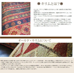 トルコ製アンティークオールドキリムクッションカバーNo.391