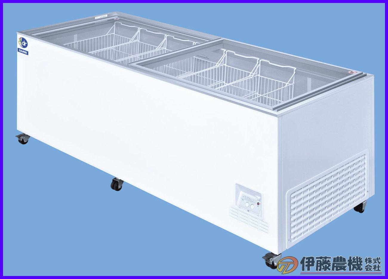 ダイレイ 冷凍ショーケース GTX-77e(W) 庫内温度 -20〜-30℃ 容量570L 【法人様限定/代引不可/DAIREI】