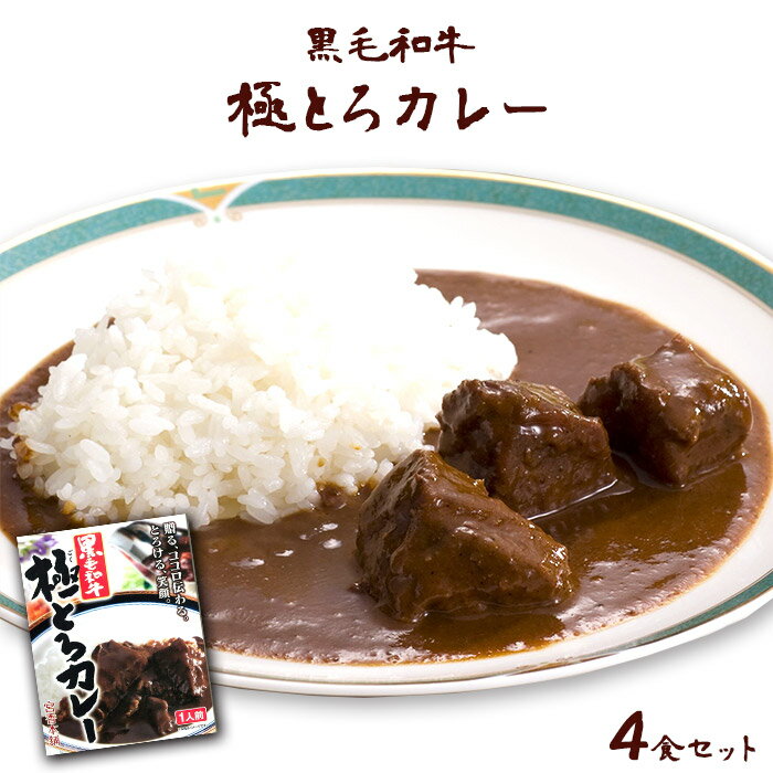 宮香本舗 黒毛和牛 極とろカレー詰合せセット 200g×4個 レトルトカレー ギフト カレー レトルト 詰め合わせ セット ビーフカレー 贈り物 贈答 贈答品 レトルト食品 ビーフ 山形県産 食品 熨斗 のし オリジナル スパイス 牛 うし お肉 母の日