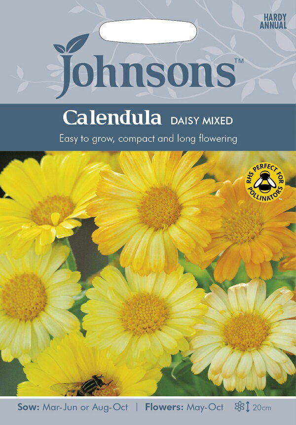 【種子】Johnsons Seeds Calendula DAISY MIXED カレンデュラ(きんせんか) デージーミックス ジョンソンズシード