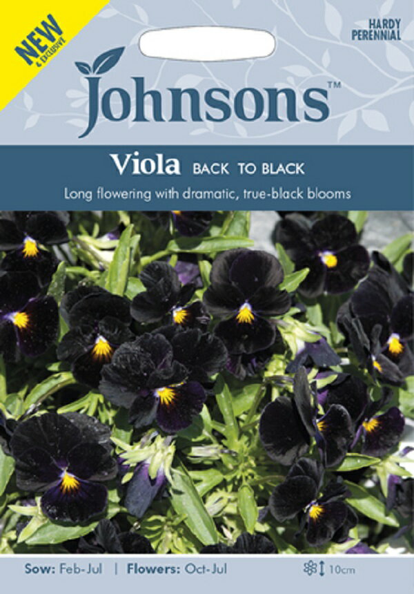 【種子】Johnsons Seeds Viola BACK TO BLACK ビオラ バック・トゥ・ブラック ジョンソンズシードのサムネイル