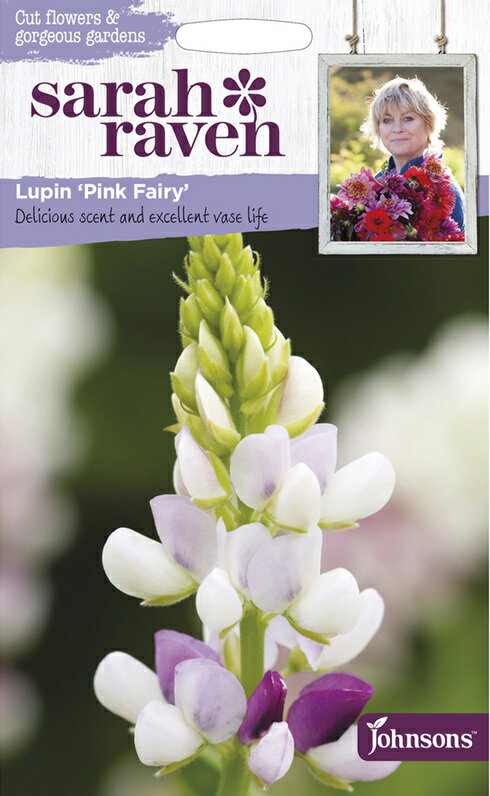 【輸入種子】Johnsons Seeds Sarah Raven Cut flowers & gorgeous gardens Lupin Pink Fairy サラ・レイブン カットフラワーズ ルーピン ピンク・フェアリー ジョンソンズシードのサムネイル