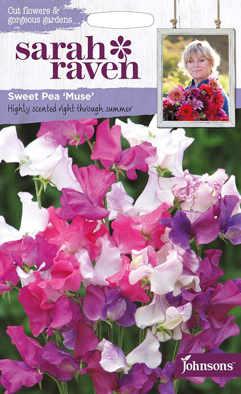 【種子】Johnsons Seeds Sarah Raven Cut flowers & gorgeous gardens Sweet Pea Muse サラ・レイブン カットフラワーズ スイート・ピ..