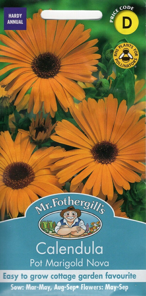 Mr.Fothergill's Seeds Calendula Pot Marigold Nova カレンデュラ（きんせんか） ポットマリーゴールド・ノヴァ ミスター・フォザーギルズシード