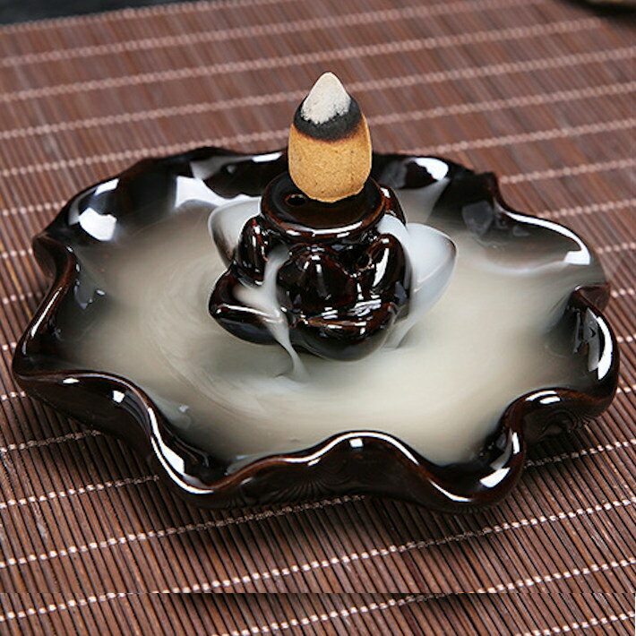 倒流香 香炉 お香 平型 アロマ コーン incense 癒し 瞑想 幻想 プレゼント 贈り物 ご褒美 おしゃれ インスタ映え プレゼント お香立て