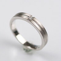 【50%OFF】【受注生産】マットクロスライン リング ダイヤ入りタイプ 10k K10 ホワイトゴールド 結婚指輪 マリッジリングレディース 女性用 誕生日プ...