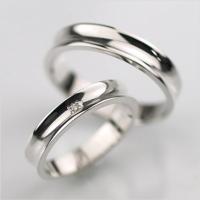 【受注生産】カーブライン ペアリング 1セット マリッジリング 結婚指輪 刻印無料 10k K10 ホワイトゴールド レディース 女性用 誕生日プレゼント 妻 ...
