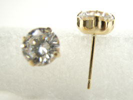 K18 キュービック ピアス 4mm [ 誕生日 プレゼント ギフト ジュエリー アクセサリー ] 送料無料