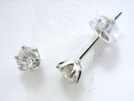 プラチナ Tタイプ爪ダイヤモンド ピアス [ 誕生日 プレゼント ギフト ジュエリー アクセサリー ] 送料無料