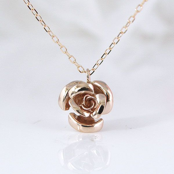 K10ピンクゴールドお花の可愛いデザインネックレス [ 誕生日 プレゼント ギフト ジュエリー アクセサリー ] 送料無料