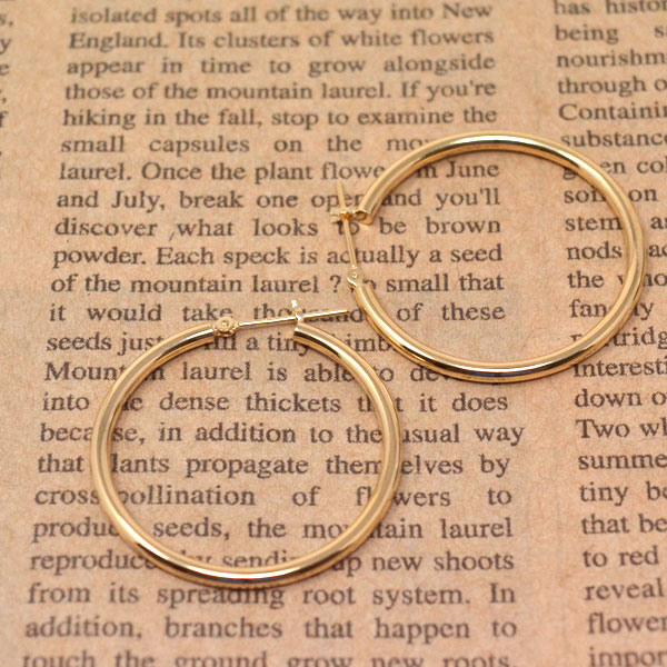 フープピアス 両耳用 フープ ピアス 18k 大ぶり 大きめ パイプサイズ 2mm×30mm K18 18金ゴールド レディース メンズ ピアス 誕生日 プレゼント ギフト ジュエリー アクセサリー 送料無料 誕生日 プレゼント ギフト ジュエリー アクセサリー ] お磨きクロス付