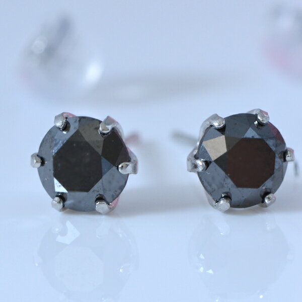 プラチナ ブラック ダイヤモンド 1.0ct シンプルピアス 送料無料 彼女 [ 誕生日 プレゼント ギフト ジュエリー アクセサリー ]